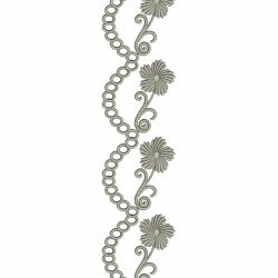Vintage Floral Border Embroidery 204
